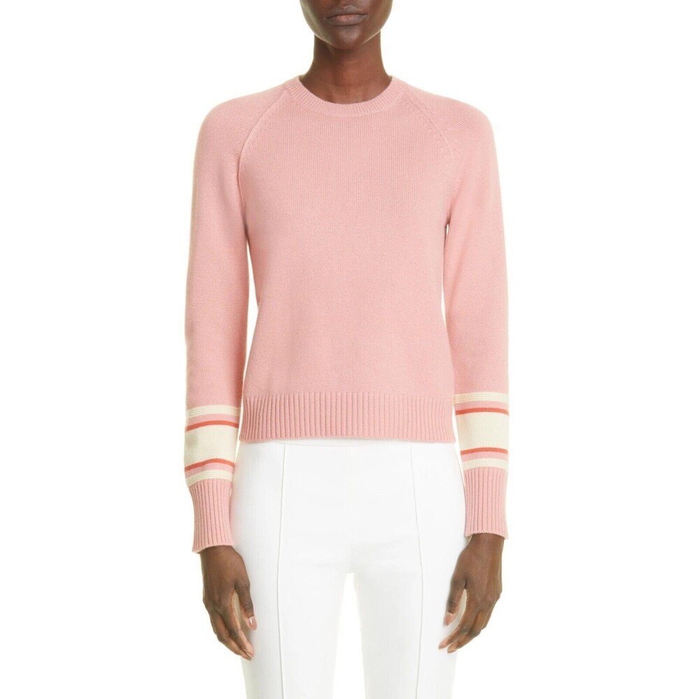 $1575 Loro Piana Women's Girocollo Columbia Cashmere Sweater Pink Size 42 / US 8